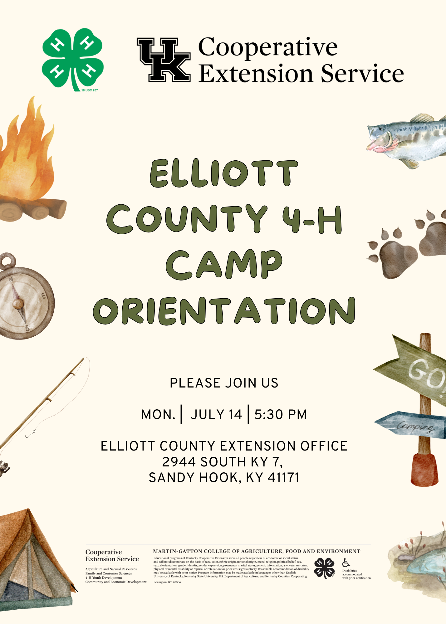 Elliott County 4-H Camp Orientation