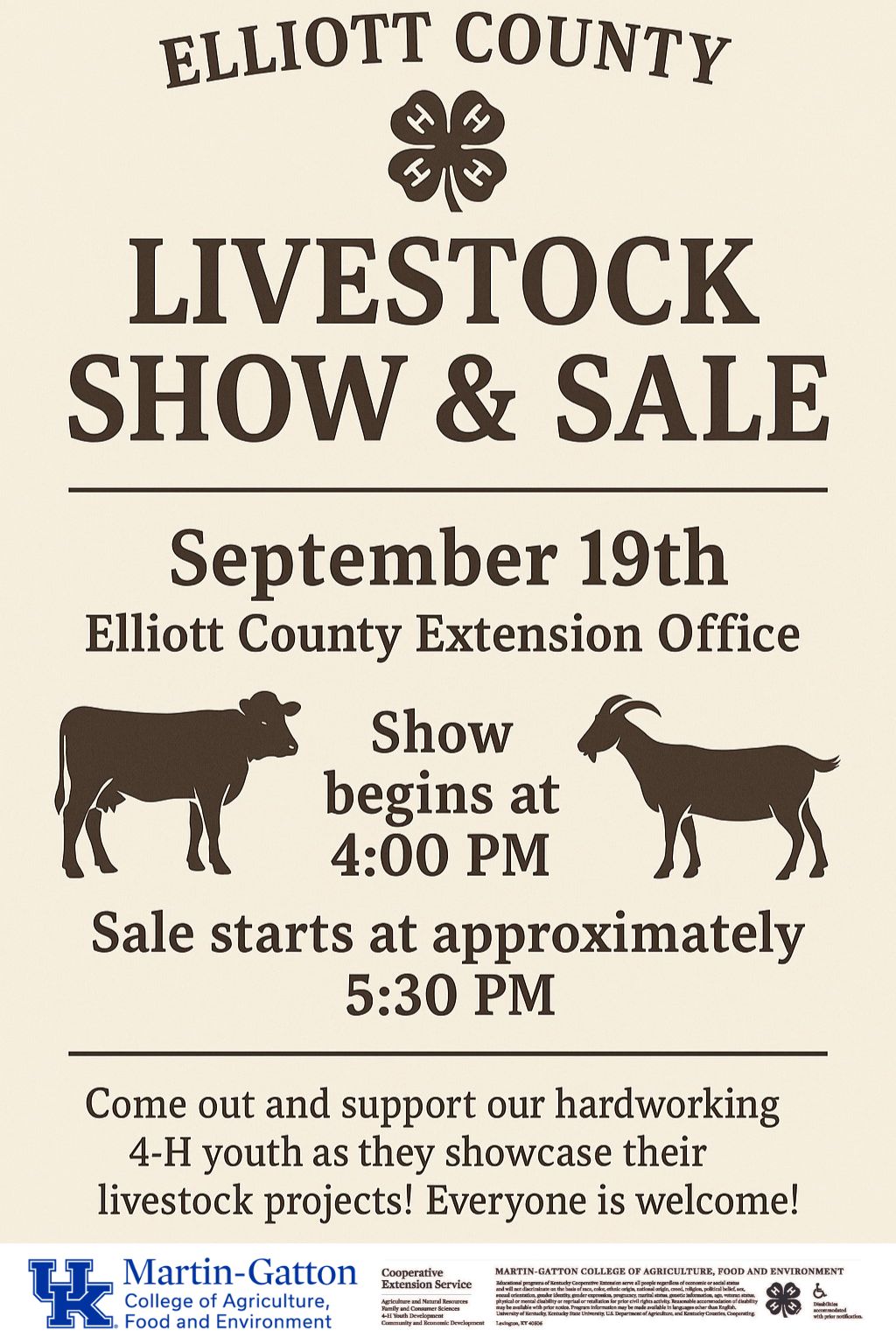 2025 4-H Livestock Show & Sale 