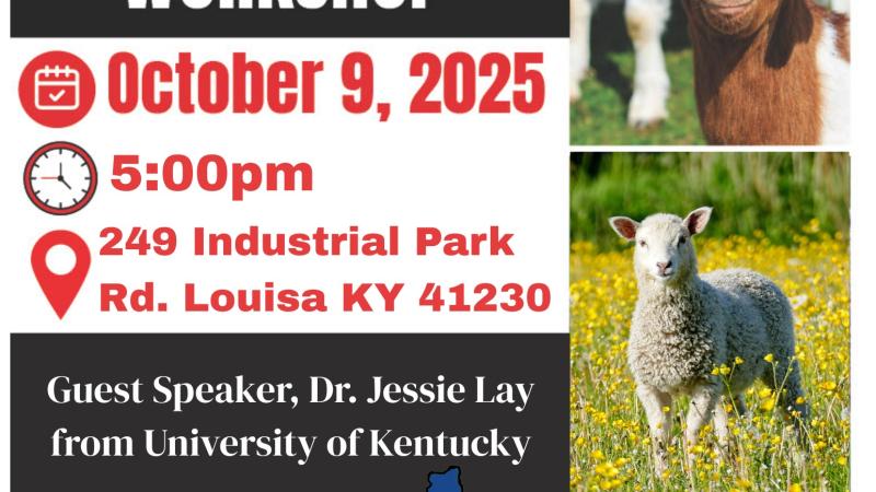 Small Ruminant Workshop October 9, 2025  5:00pm