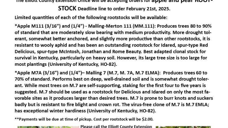 2025 Rootstock Orders 